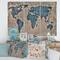 Designart - Ancient Map of The World I - Rustic Canvas Wall Art Print